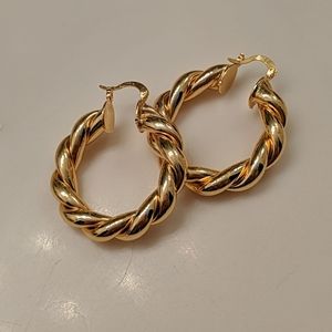 Chunky Gold Hoop Earrings